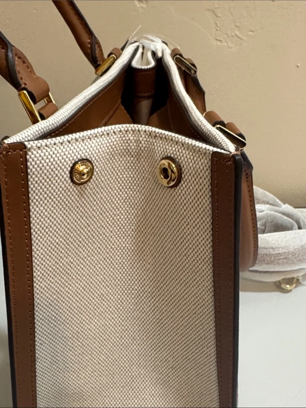 NEW✨NEW✨Kate Spade Ellie Small Tote Warm Gingerbread Canvas Satchel